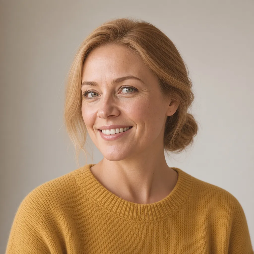 Maja Holm, head of Early years, in a mustard jumper